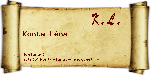 Konta Léna névjegykártya